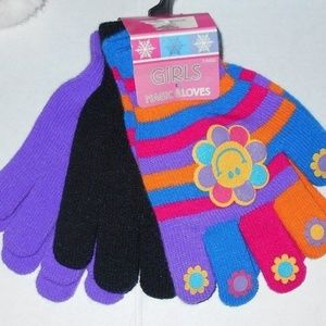 Vintage 3 Pairs Fashion Magic Gloves Warm Gloves